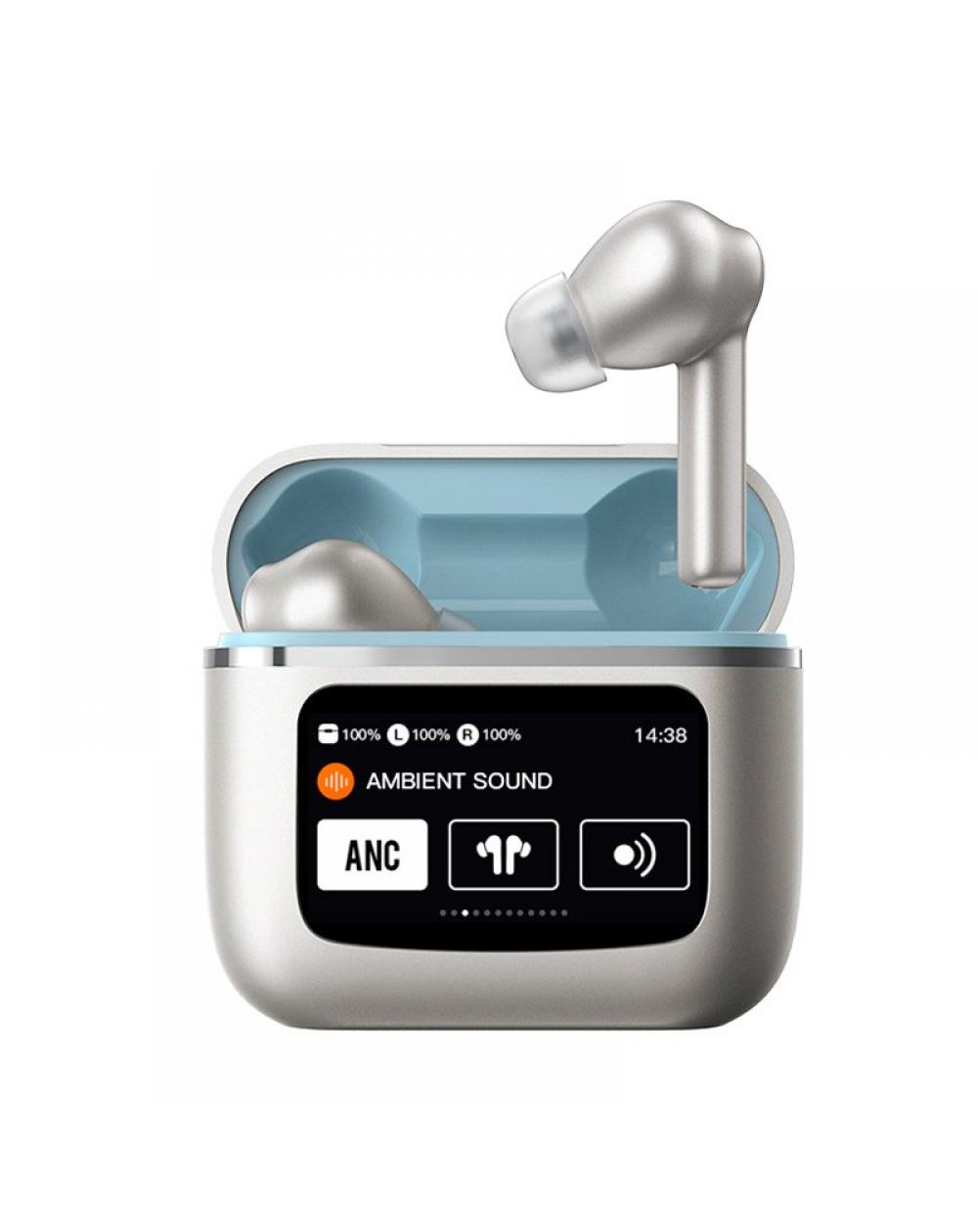 Auriculares Stereo Bluetooth Earbuds Lcd COOL Touch Gris