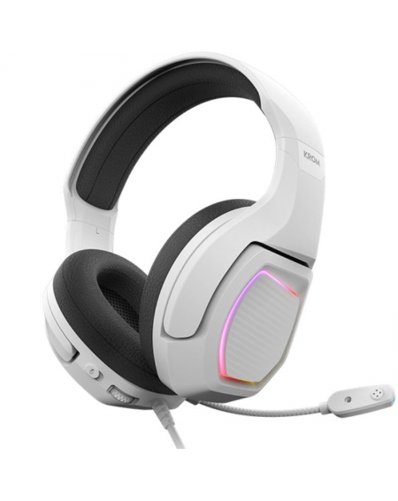 Auriculares Gaming con Micrófono Krom Kopa 7.1/ USB 2.0/ Blancos