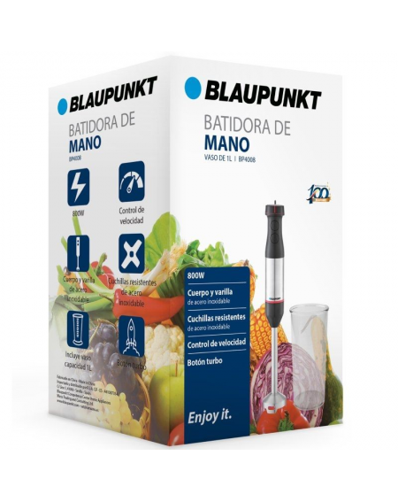 Batidora de mano Blaupunkt BP4008/ 800W/ Capacidad 1L