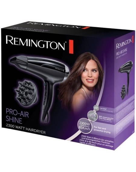 Secador Remington Pro-Air Shine 2300W/ Iónico/ Negro