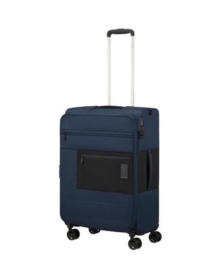 Maleta Mediana Samsonite Vaycay Spinner Expansible 66cm/ 66x43x30cm/ 4 Ruedas/ Azul Marino