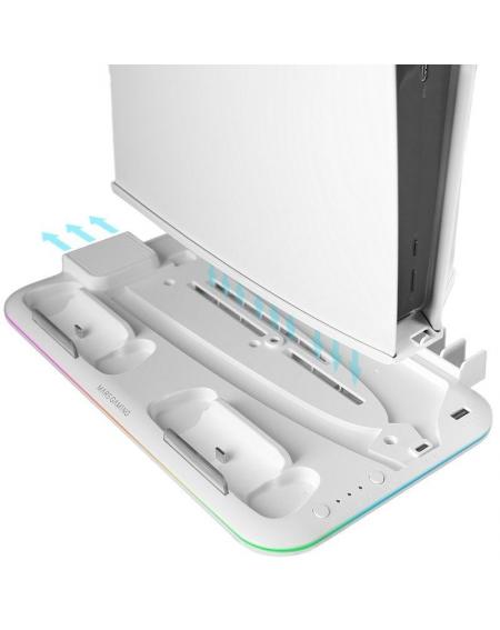 Soporte Multifunción RGB para PS5 Mars Gaming MPS5-B2/ Blanco