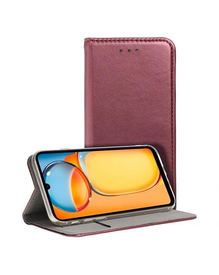 Funda COOL Flip Cover para Xiaomi Redmi 13C / 13C 5G / Poco C65 Liso Burgundy