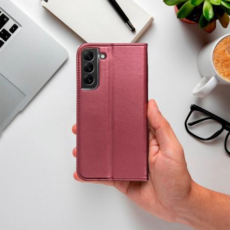 Funda COOL Flip Cover para Xiaomi Redmi 13C / 13C 5G / Poco C65 Liso Burgundy