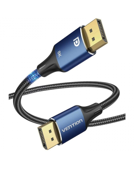 Cable Vention HCELG/ DisplayPort Macho - DisplayPort 8K Macho/ 1.5m/ Azul