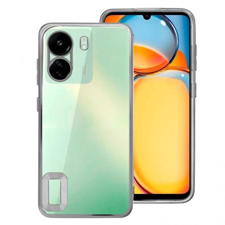 Carcasa COOL para Xiaomi Redmi 13C / 13C 5G / Poco C65 Borde Metalizado (Plata)