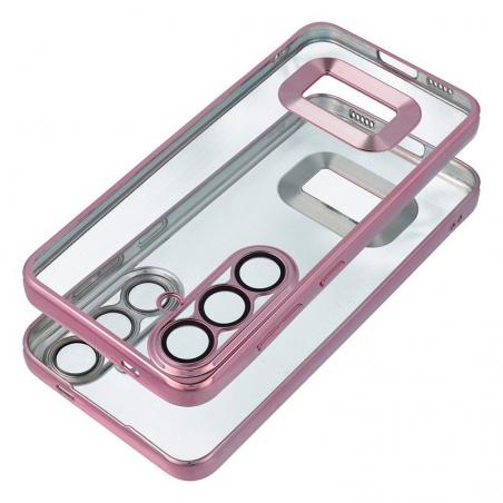 Carcasa COOL para Xiaomi Redmi 13C / 13C 5G / Poco C65 Borde Metalizado (Rosa)