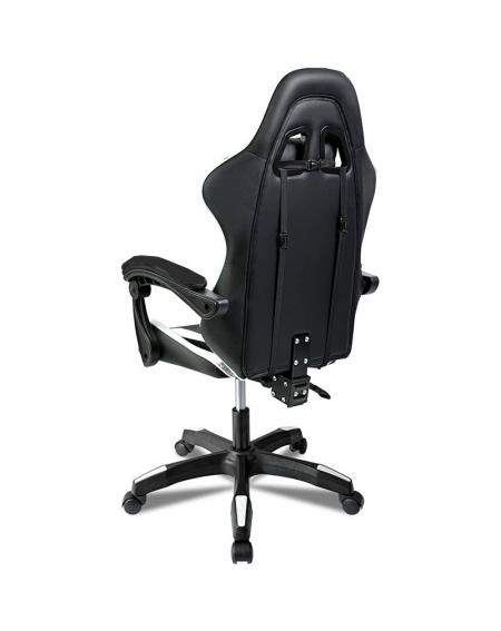 Sillón Gaming Premium COOL Rest Negro-Blanco (Reposapiés)