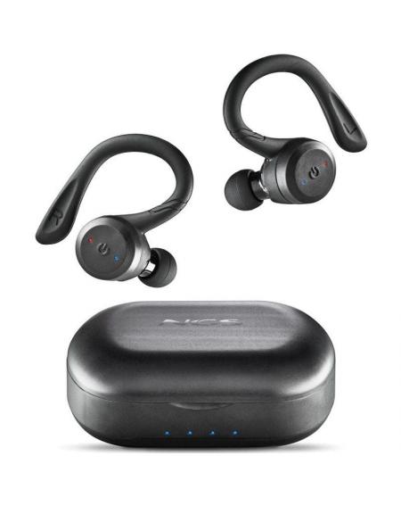 Auriculares Deportivos Bluetooth NGS Ártica Jogger con estuche de carga/ Autonomía 10h/ Negros