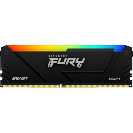 Memoria RAM Kingston FURY Beast RGB 16GB/ DDR4/ 3200MHz/ 1.35V/ CL16/ DIMM