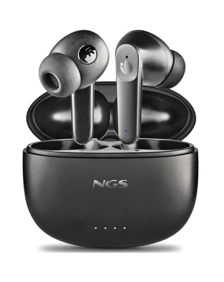 Auriculares Bluetooth NGS Ártica Hush con estuche de carga/ Autonomía 4h/ Negros