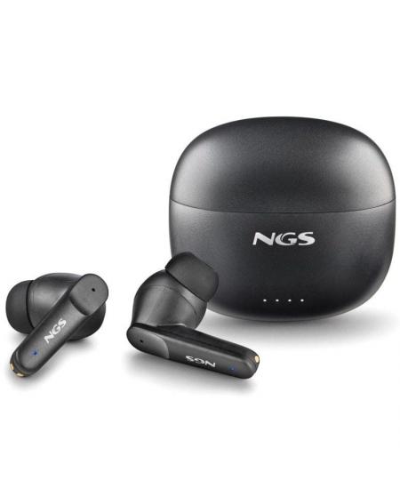 Auriculares Bluetooth NGS Ártica Hush con estuche de carga/ Autonomía 4h/ Negros