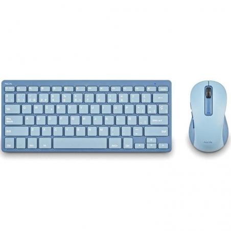 Teclado y Ratón Inalámbricos NGS Fantasy Kit Blue/ Azul