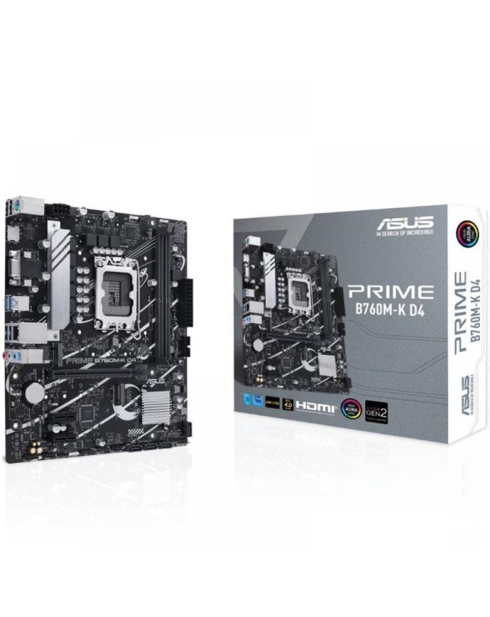 Placa Base Asus PRIME B760M-K D4 Socket 1700/ Micro ATX