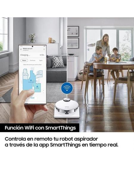 Robot Aspirador Samsung Jet Bot/ Autonomía 1.5h/ control por WiFi/ Blanco