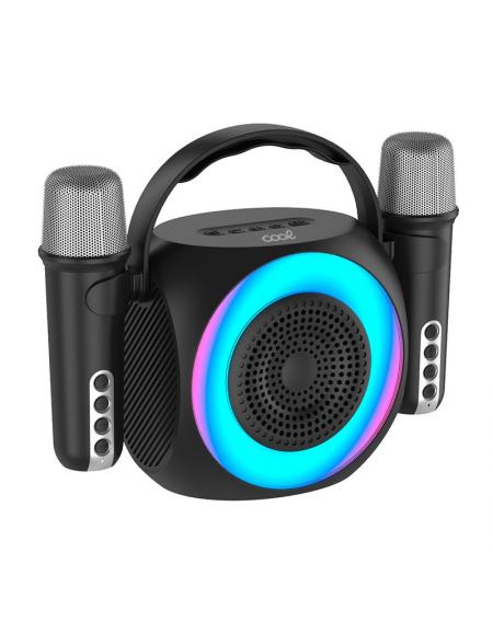 Altavoz Bluetooth Universal Música 6W COOL Mini Karaoke Party + 2 Micrófonos Negro