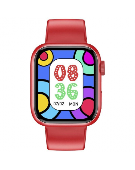 Smartwatch Forever IGo Watch 3 JW-500/ Notificaciones/ Frecuencia Cardíaca/ Rojo