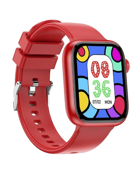 Smartwatch Forever IGo Watch 3 JW-500/ Notificaciones/ Frecuencia Cardíaca/ Rojo