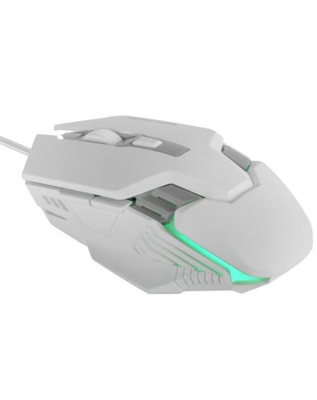 Ratón Gaming Mars Gaming MM024/ Hasta 4000 DPI/ Blanco