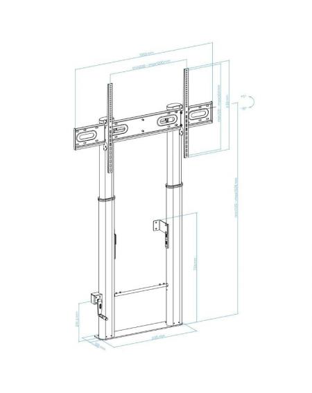 Soporte de Pared Fijo/ Suelo TooQ LOTTUS FS2290HM-B para TV de 55-100'/ hasta 100kg