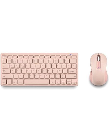 Teclado y Ratón Inalámbricos NGS Fantasy Kit Pink/ Rosa