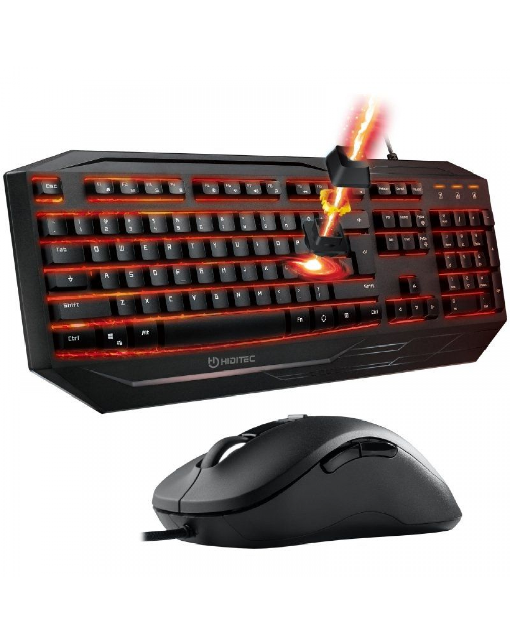 Pack Gaming Hiditec PAC010036/ Teclado Gaming GK200 + Ratón Blitz