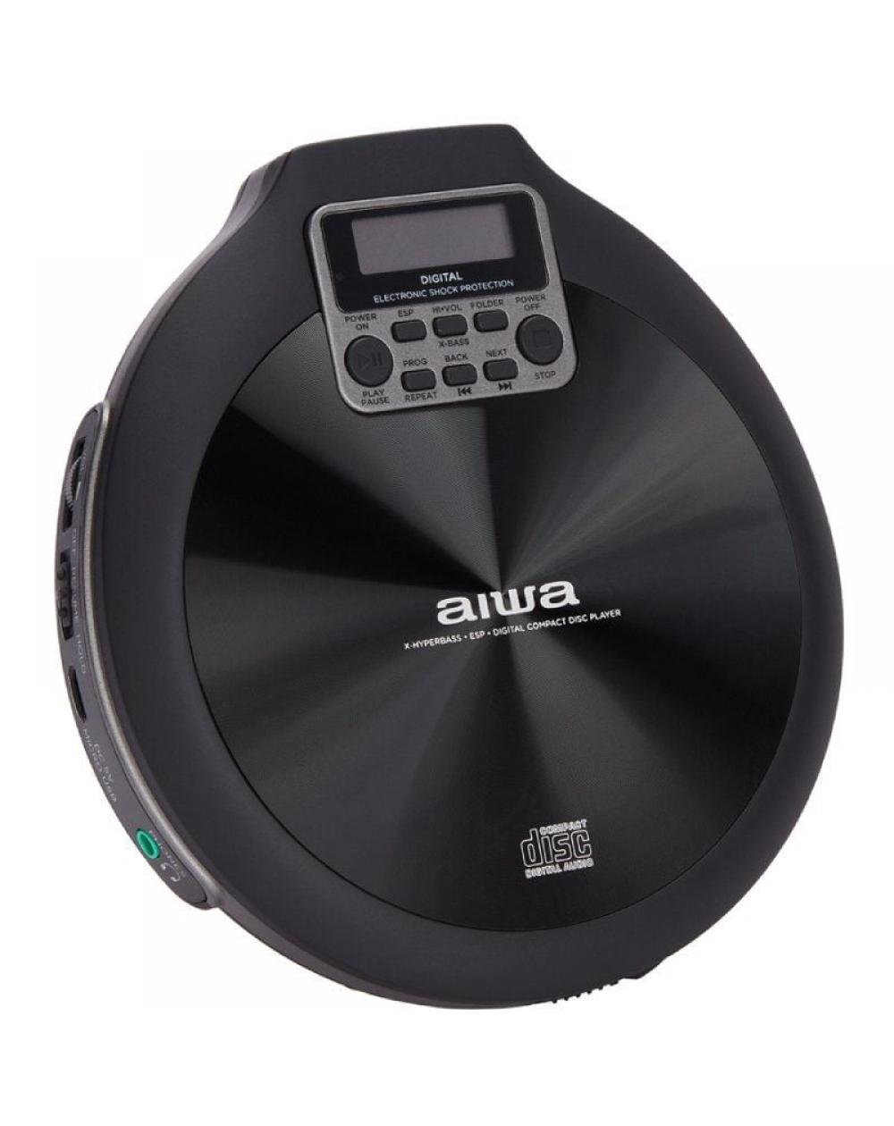 Reproductor de CD/CDR/MP3 Aiwa Walk PCD-810BK/ Negro