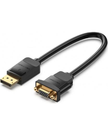 Conversor Vention HBSBB/ DisplayPort Macho - VGA Hembra/ 15cm/ Negro