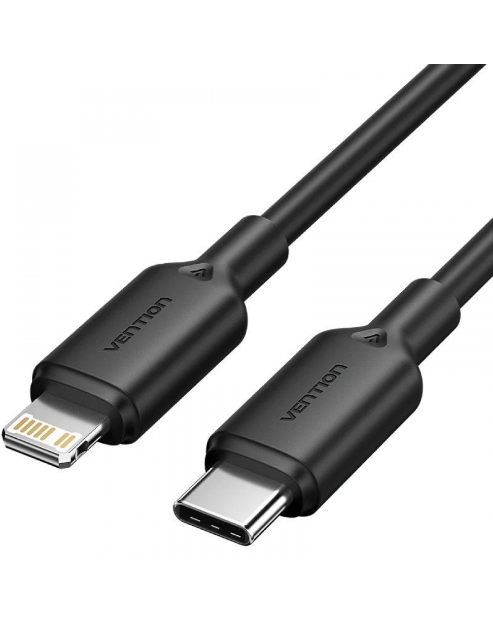 Cable USB 2.0 Tipo-C Lightning Vention LAKBF/ USB Tipo-C Macho - Lightning Macho/ Hasta 27W/ 480Mbps/ 1m/ Negro