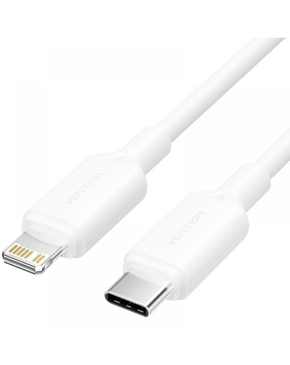 Cable USB 2.0 Tipo-C Lightning Vention LAKWH/ USB Tipo-C Macho - Lightning Macho/ Hasta 27W/ 480Mbps/ 2m/ Blanco