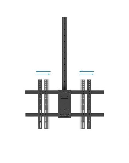 Soporte de Techo Giratorio/ Inclinable/ Nivelable TooQ LPCE1186TSLI-XL-B para TV de 43-86'/ hasta 60kg