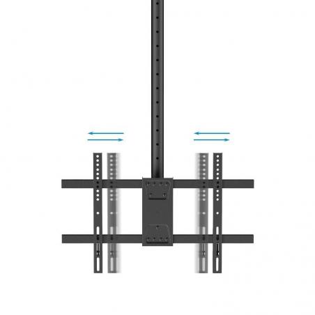 Soporte de Techo Giratorio/ Inclinable/ Nivelable TooQ LPCE1186TSLI-XL-B para TV de 43-86'/ hasta 60kg