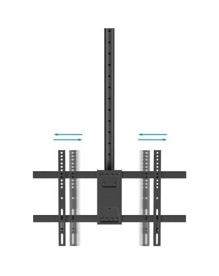 Soporte de Techo Giratorio/ Inclinable/ Nivelable TooQ LPCE2286TSLI-XL-B para 2 TV de 43-86'/ hasta 100kg