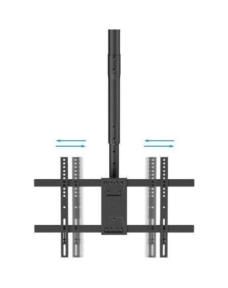 Soporte de Techo Giratorio/ Inclinable/ Nivelable TooQ LPCE2286TSLI-B para 2 TV de 43-86'/ hasta 100kg