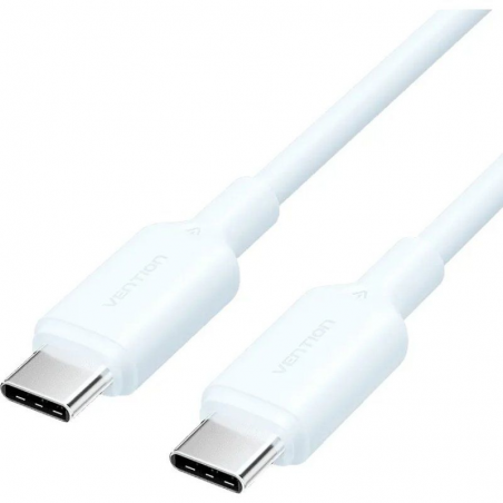 Cable USB 2.0 Tipo-C 3A Vention TRCSH/ USB Tipo-C Macho - USB Tipo-C Macho/ Hasta 60W/ 480Mbps/ 2m/ Azul