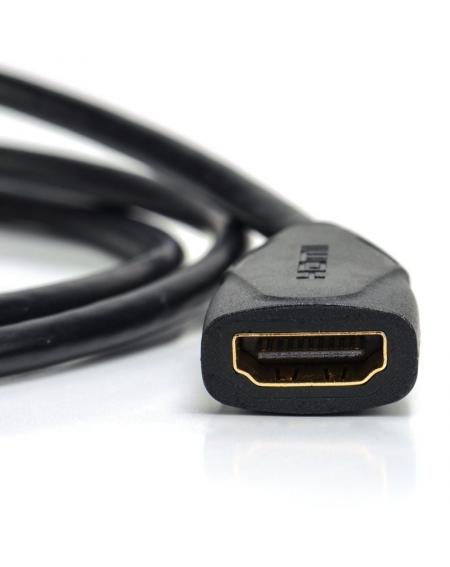 Cable Alargador Micro HDMI 4K Vention ABBBF/ Micro HDMI Macho - HDMI Hembra/ 1m/ Negro