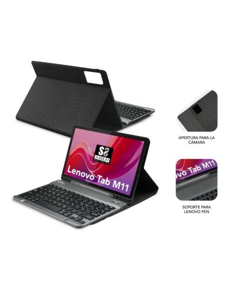 Funda con Teclado Subblim Keytab Pro Bluetooth para Lenovo Tab M11 de 11'/ Negra