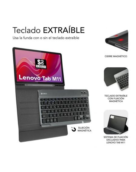 Funda con Teclado Subblim Keytab Pro Bluetooth para Lenovo Tab M11 de 11'/ Negra