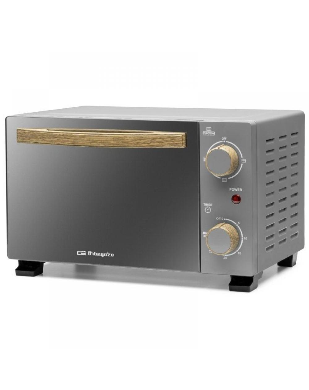 Horno de Sobremesa Orbegozo HO 995/ 800W/ Capacidad 10L/ Gris