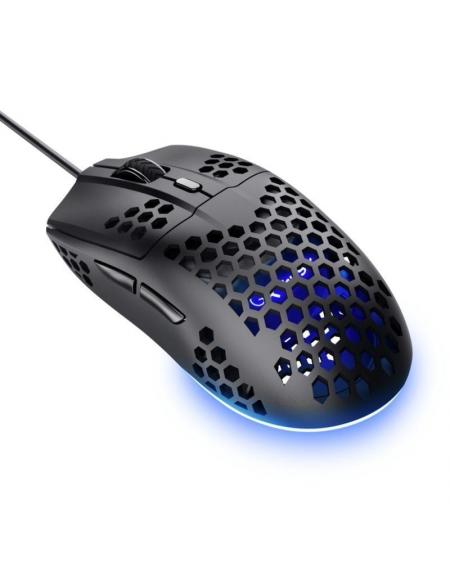 Ratón Gaming Trust Gaming GXT 929 Helox/ Hasta 6400 DPI/ Negro