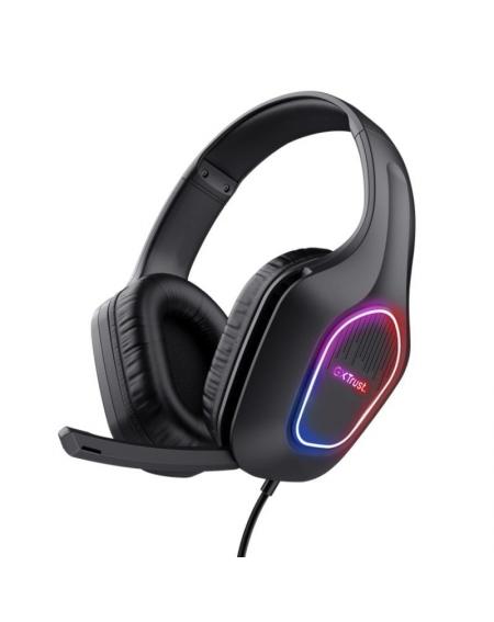 Auriculares Gaming con Micrófono Trust Gaming GXT 416 Zirox/ Jack 3.5/USB Negros