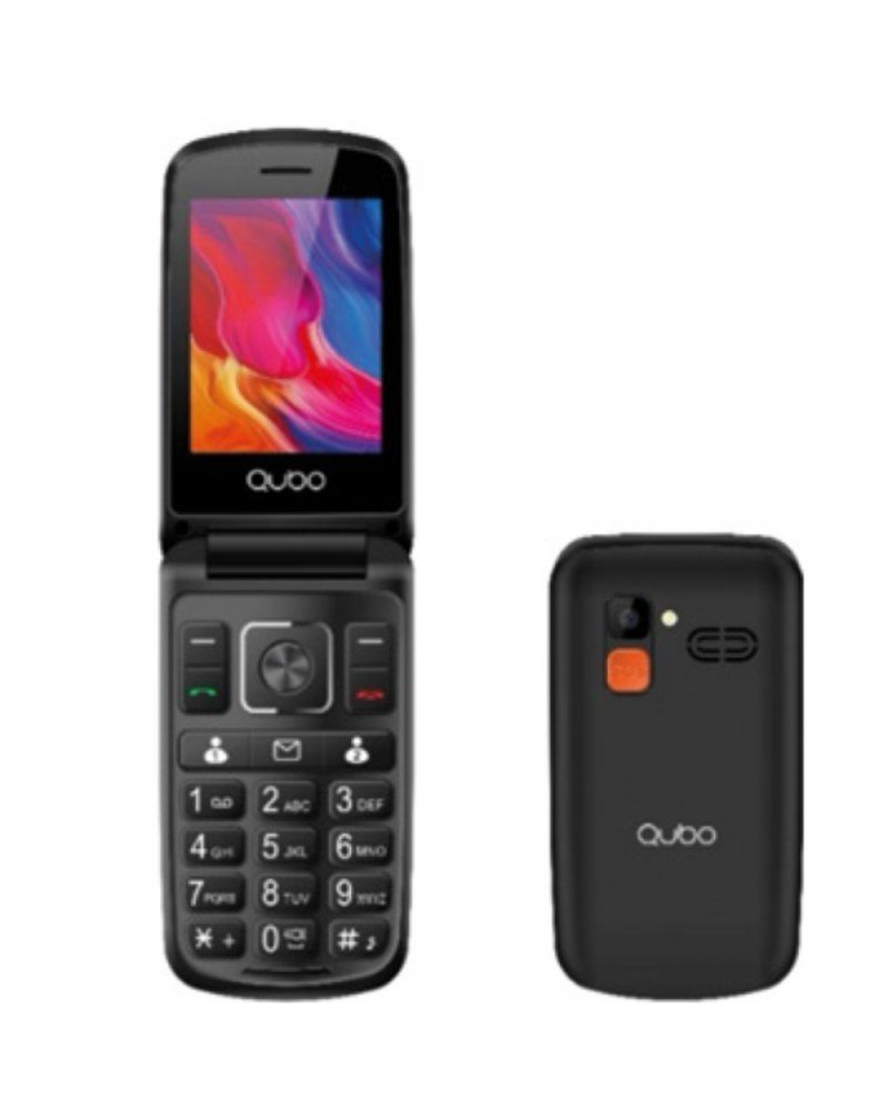 Teléfono Móvil Qubo P-210NWBKC para Personas Mayores/ Negro