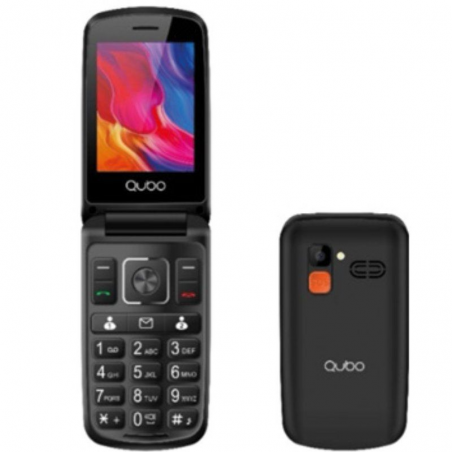 Teléfono Móvil Qubo P-210NWBKC para Personas Mayores/ Negro