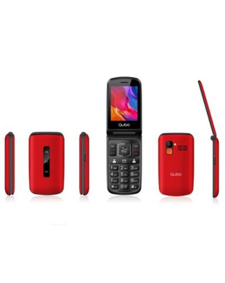 Teléfono Móvil Qubo P-210NWRD para Personas Mayores/ Rojo