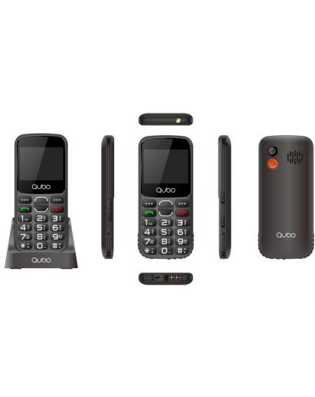 Teléfono Móvil Qubo X-230BKC para Personas Mayores/ Negro