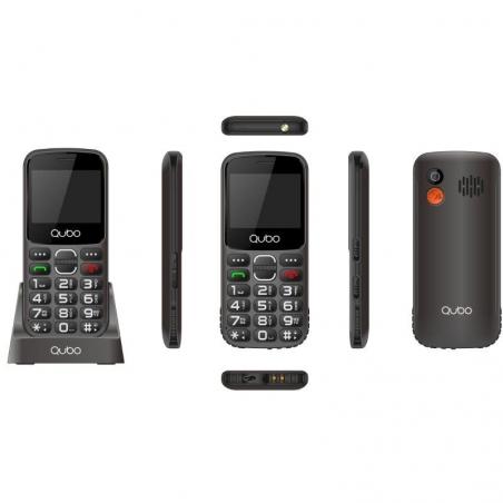 Teléfono Móvil Qubo X-230BKC para Personas Mayores/ Negro