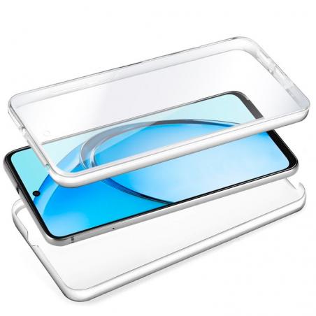 Funda COOL Silicona 3D para Oppo A60 (Transparente Frontal + Trasera)