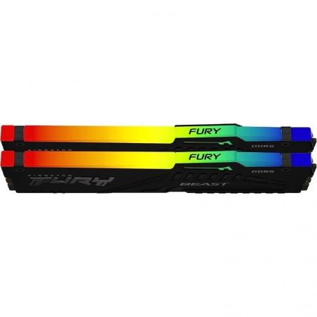 Memoria RAM Kingston FURY Beast RGB 2 x 16GB/ DDR5/ 6000MHz/ 1.35V/ CL36/ DIMM