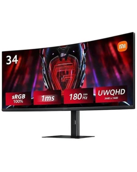 Monitor Gaming Curvo Xiaomi Curved Gaming Monitor G34WQi 34'/ WQHD/ 1ms/ 180Hz/ Negro