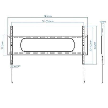 Soporte de Pared TooQ LP1090F-B para TV de 43-90'/ hasta 80kg